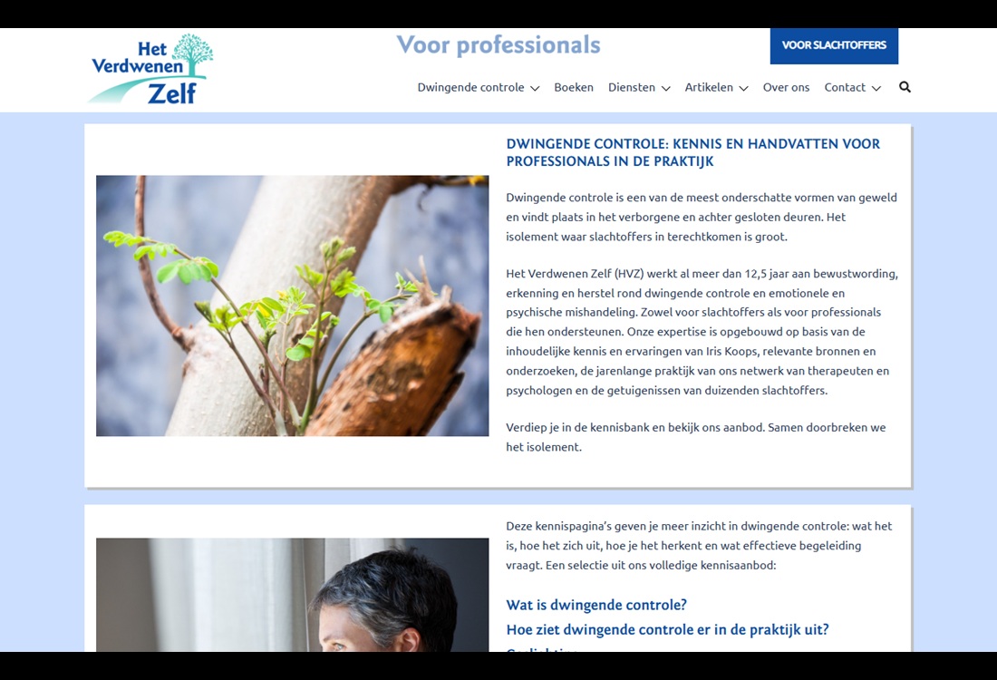 Het Verdwenen Zelf lanceert geheel vernieuwde professionalswebsite over dwingende controle